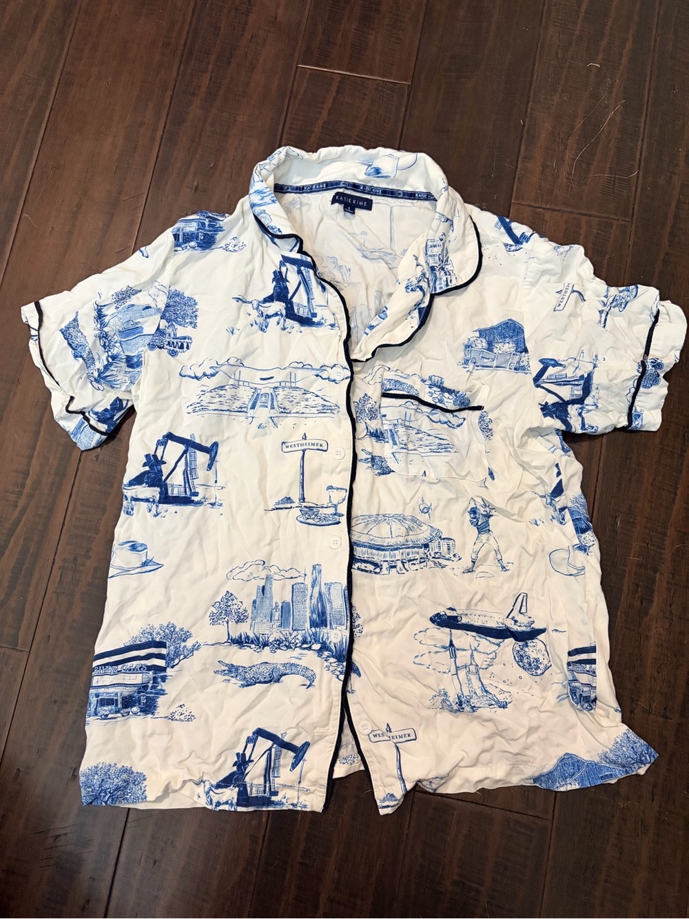 Katie Kime toile pajama set cityscape print - Picture 4 of 9